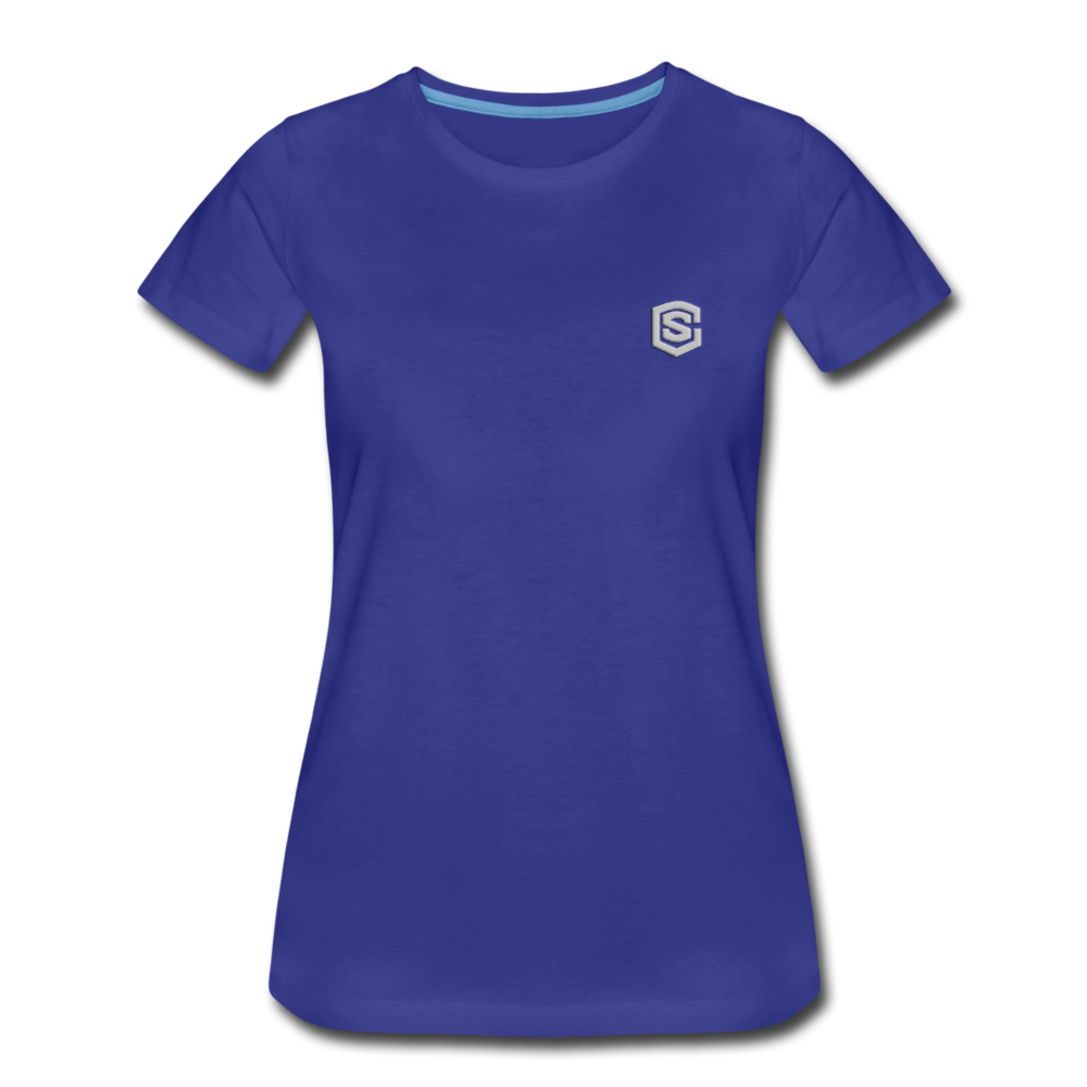 Women’s Premium T-Shirt  WITH  SILVER LOGO - royal blue