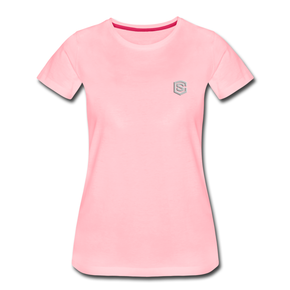 Women’s Premium T-Shirt  WITH  SILVER LOGO - pink