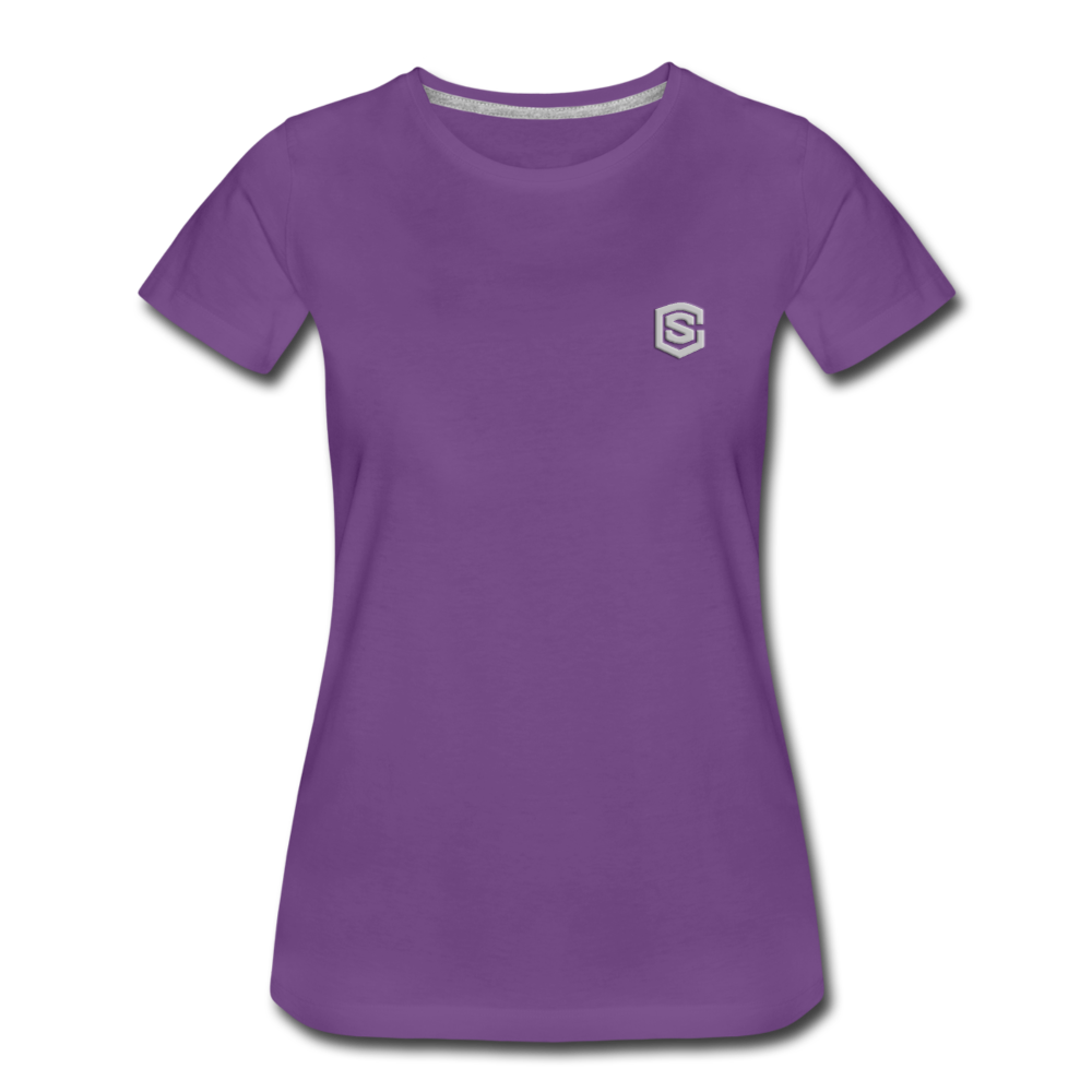 Women’s Premium T-Shirt  WITH  SILVER LOGO - purple