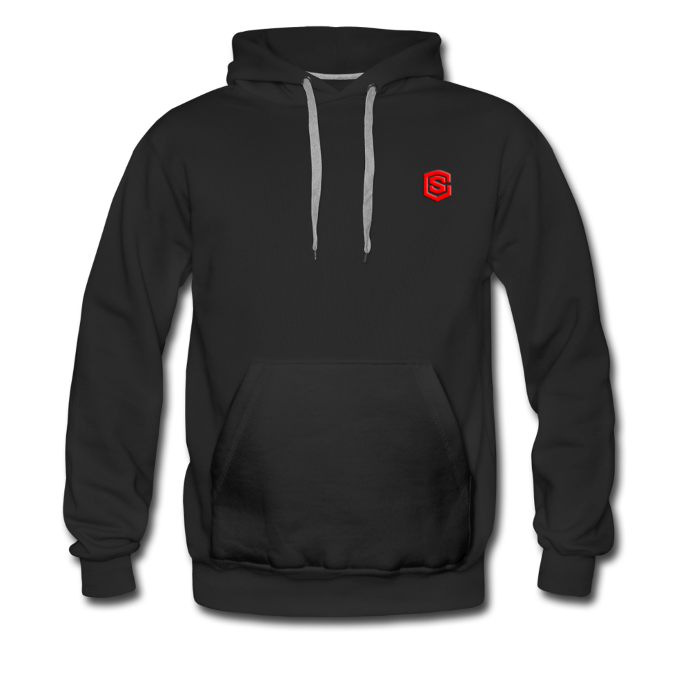 Men’s Premium Hoodie  WITH RED  LOGO - black