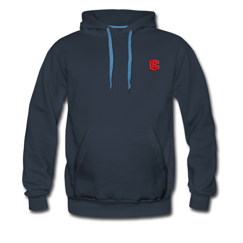 Men’s Premium Hoodie  WITH RED  LOGO - navy