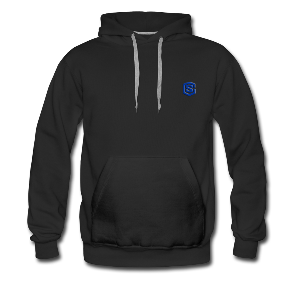 Men’s Premium Hoodie  WITH BLUE  LOGO - black