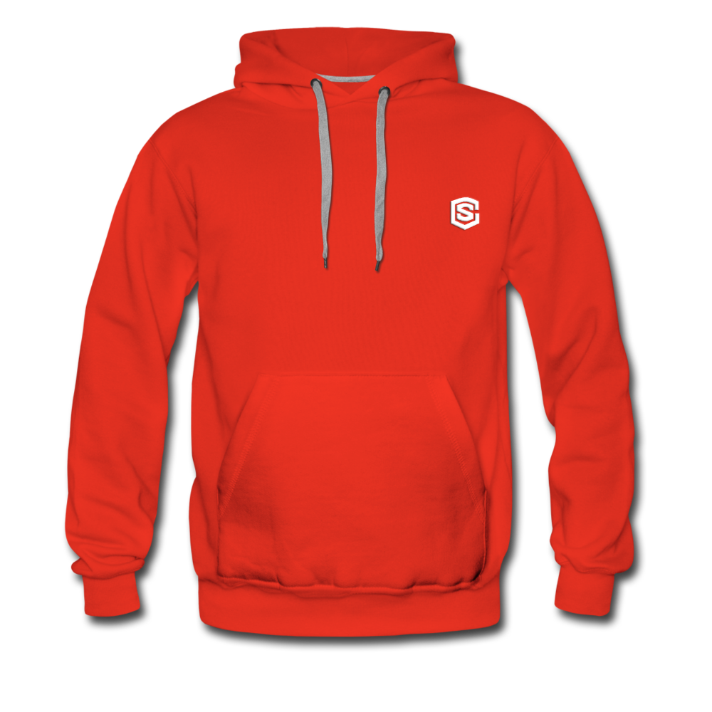 Men’s Premium Hoodie  WITH WHITE  LOGO - red