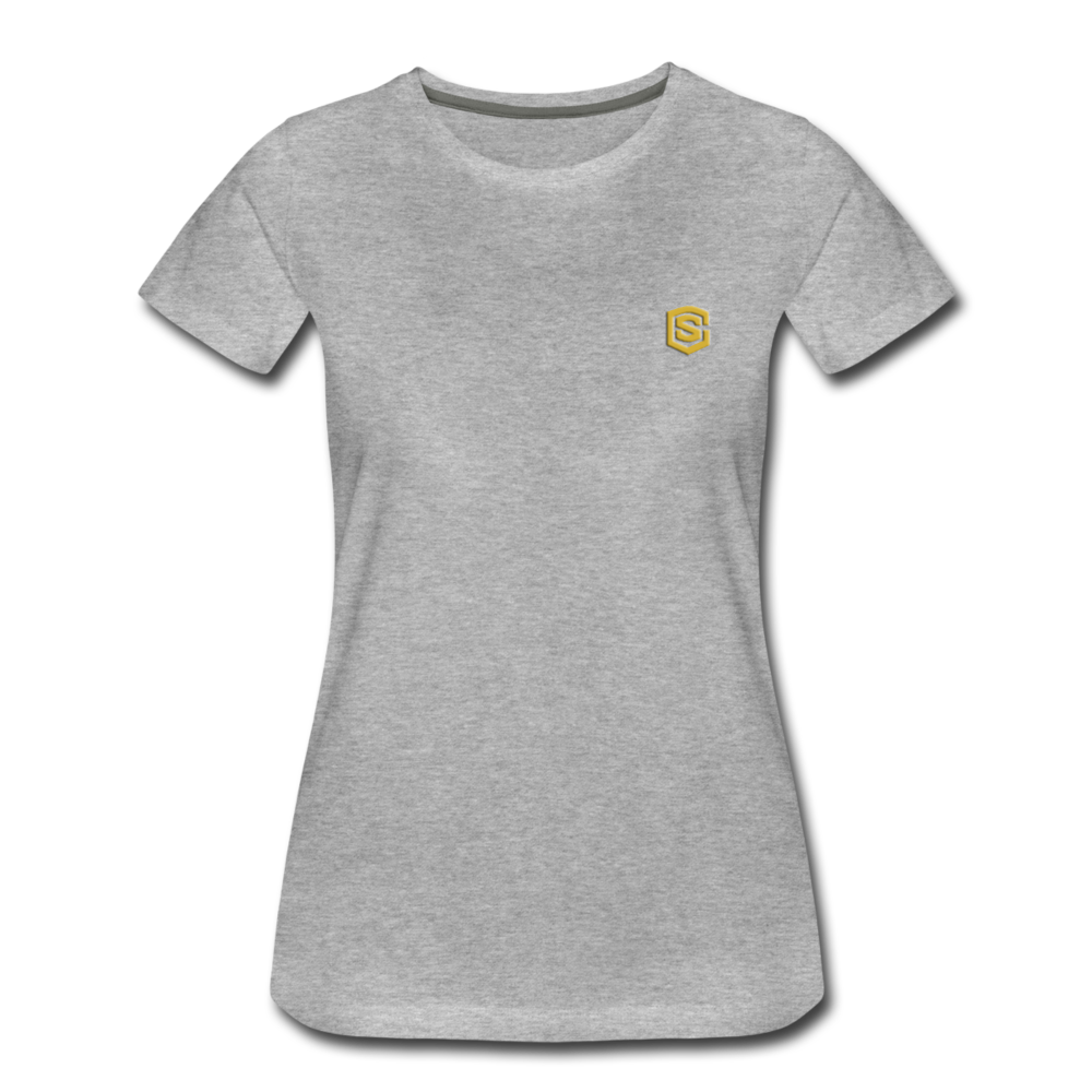 Women’s Premium T-Shirt WITH GOLD LOGO - heather gray