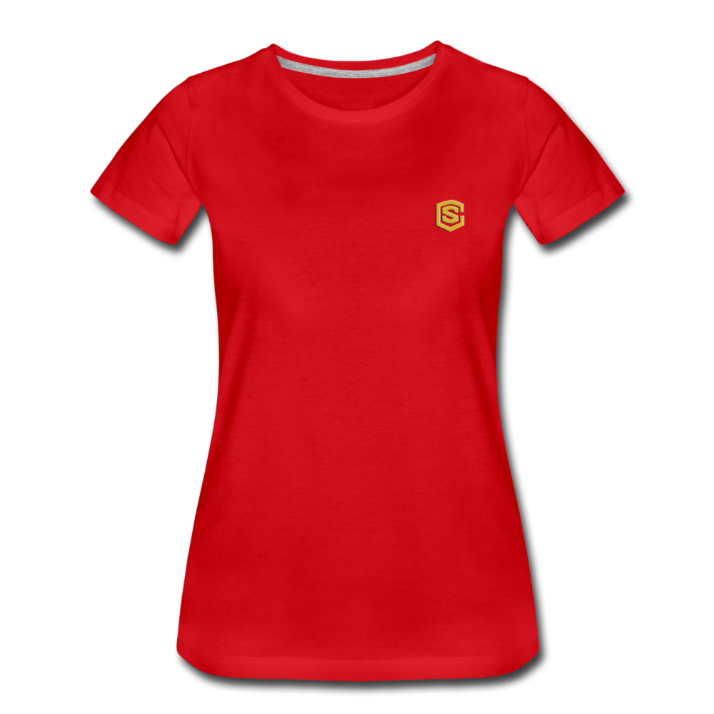 Women’s Premium T-Shirt WITH GOLD LOGO - red