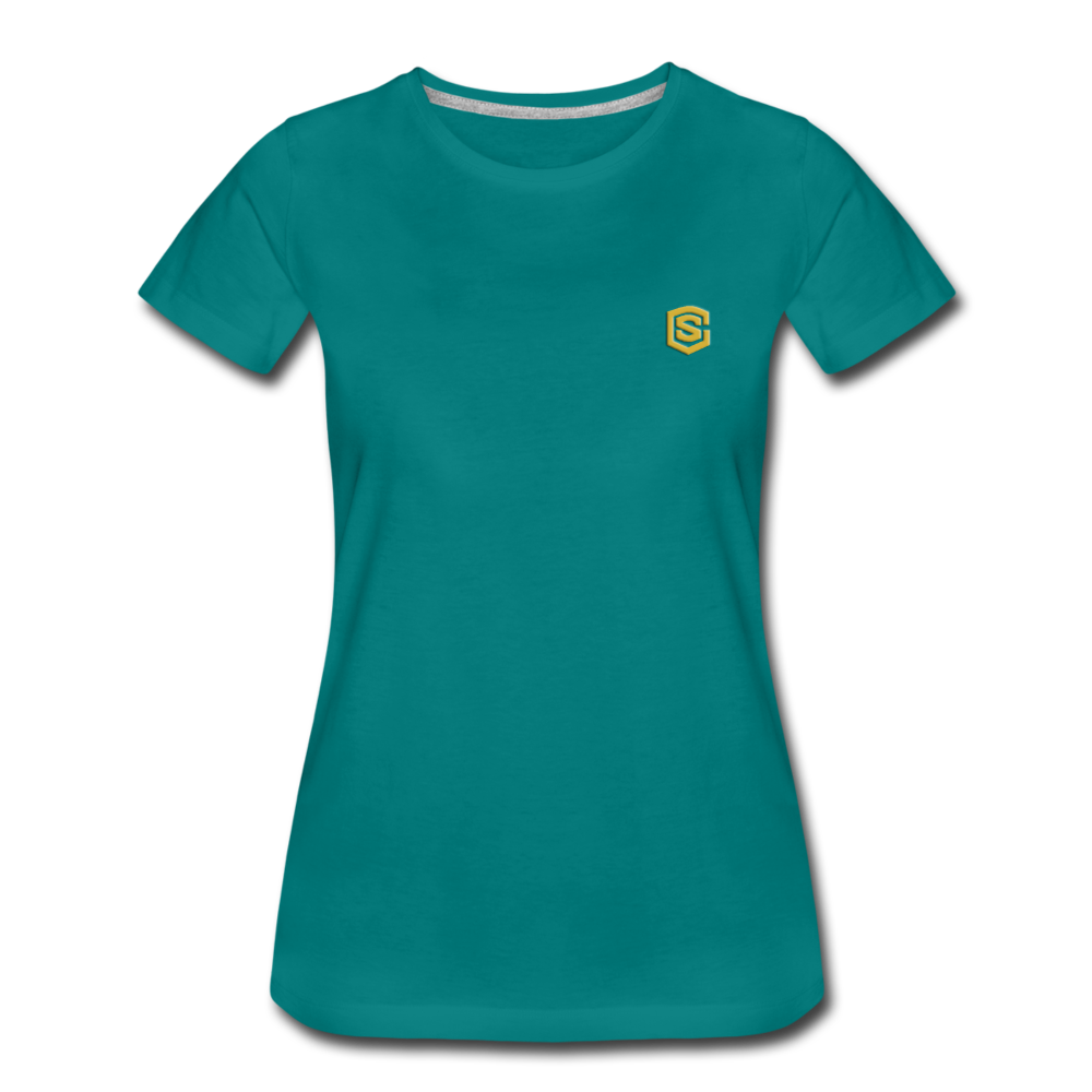Women’s Premium T-Shirt WITH GOLD LOGO - teal