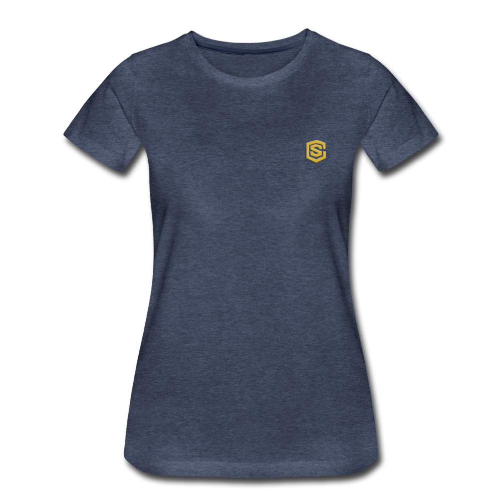 Women’s Premium T-Shirt WITH GOLD LOGO - heather blue