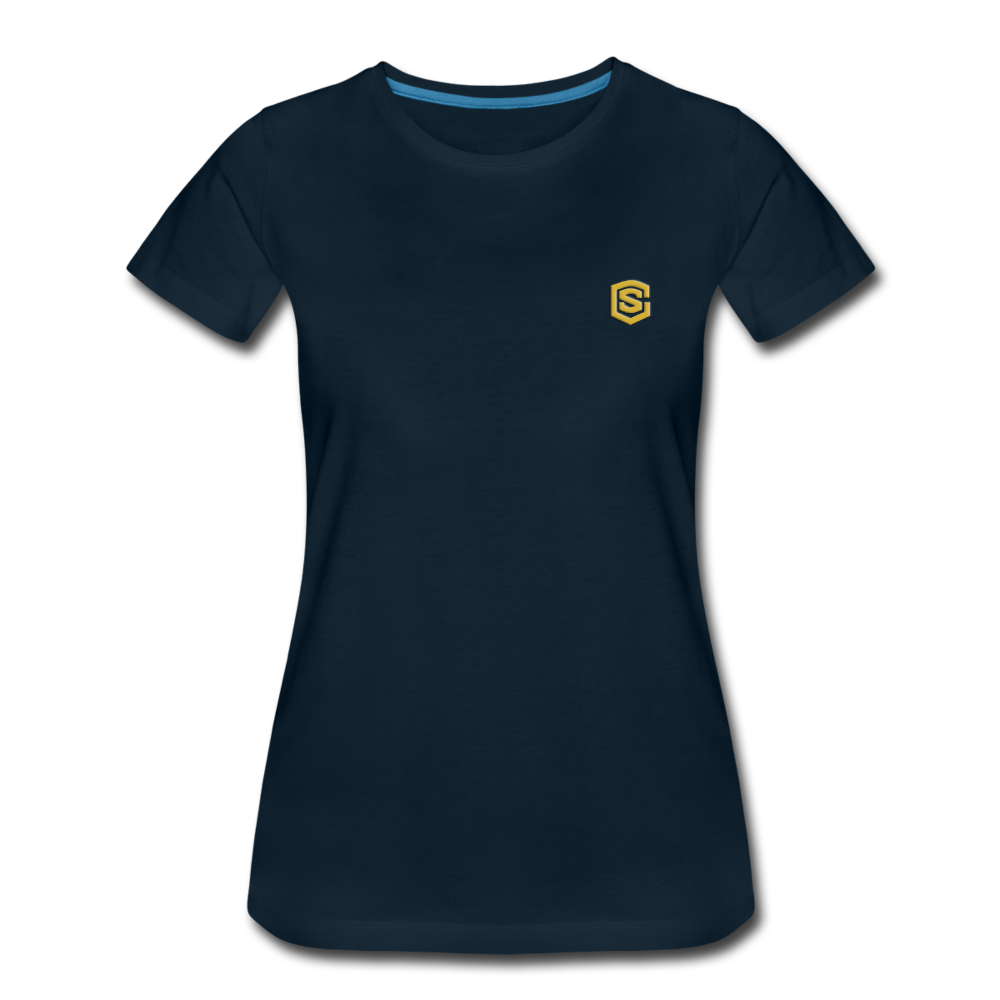 Women’s Premium T-Shirt WITH GOLD LOGO - deep navy