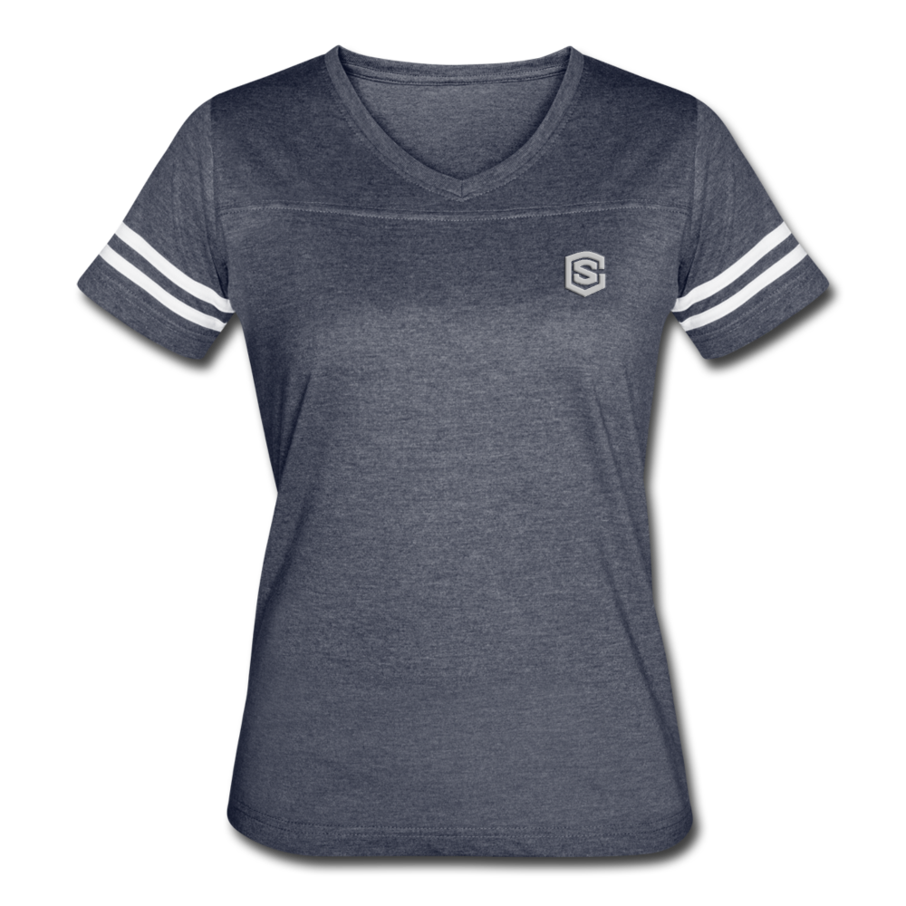Women’s Vintage Sport T-Shirt   WITH SILIVER LOGO - vintage navy/white