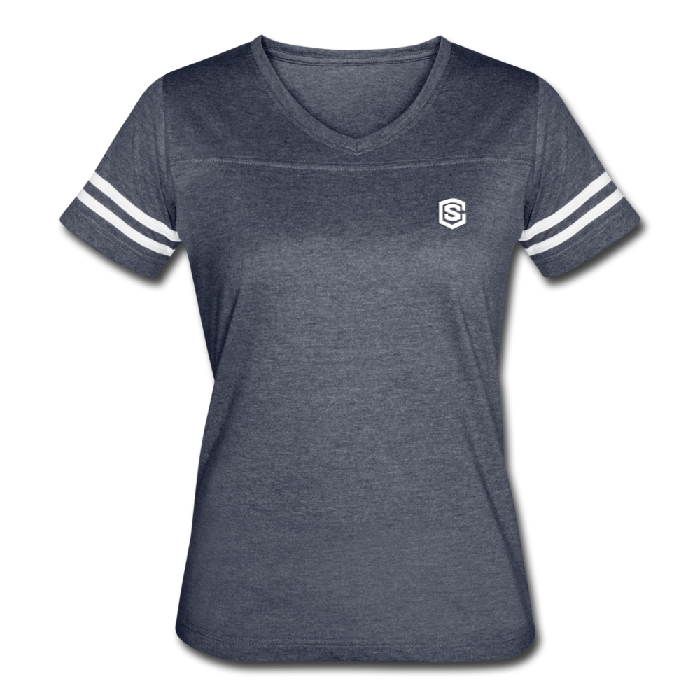 Women’s Vintage Sport T-Shirt   WITH WHITE LOGO - vintage navy/white