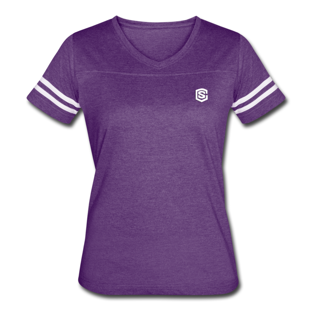 Women’s Vintage Sport T-Shirt   WITH WHITE LOGO - vintage purple/white