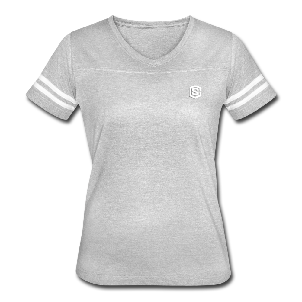 Women’s Vintage Sport T-Shirt   WITH WHITE LOGO - heather gray/white