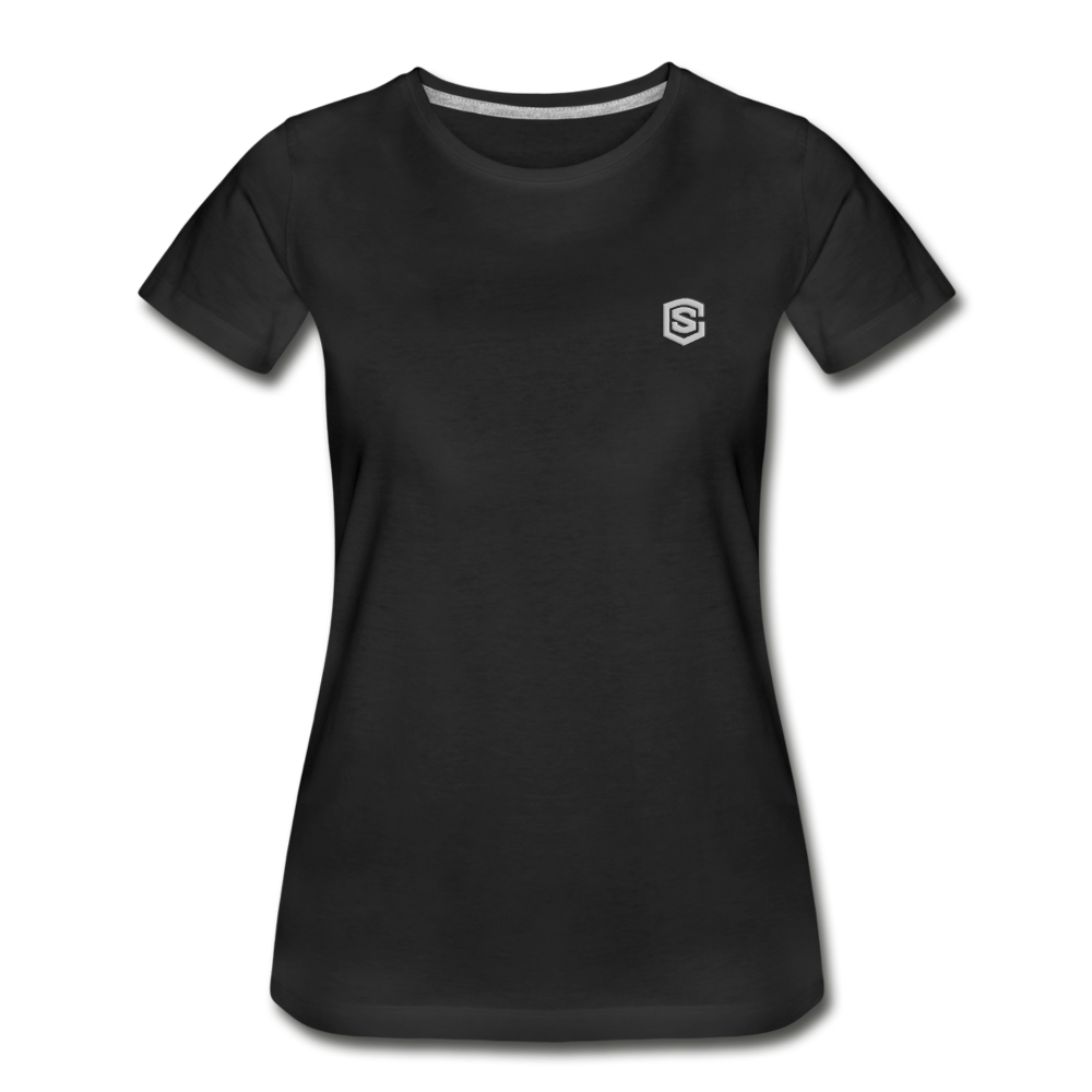 Women’s Premium Organic T-Shirt WITH SILIVER LOGO - black