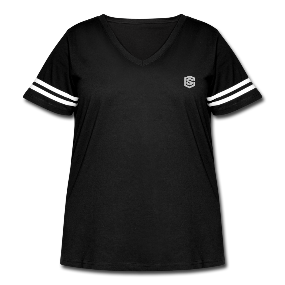 Women’s Premium Organic T-Shirt  WITH SILIVER LOGO - black/white