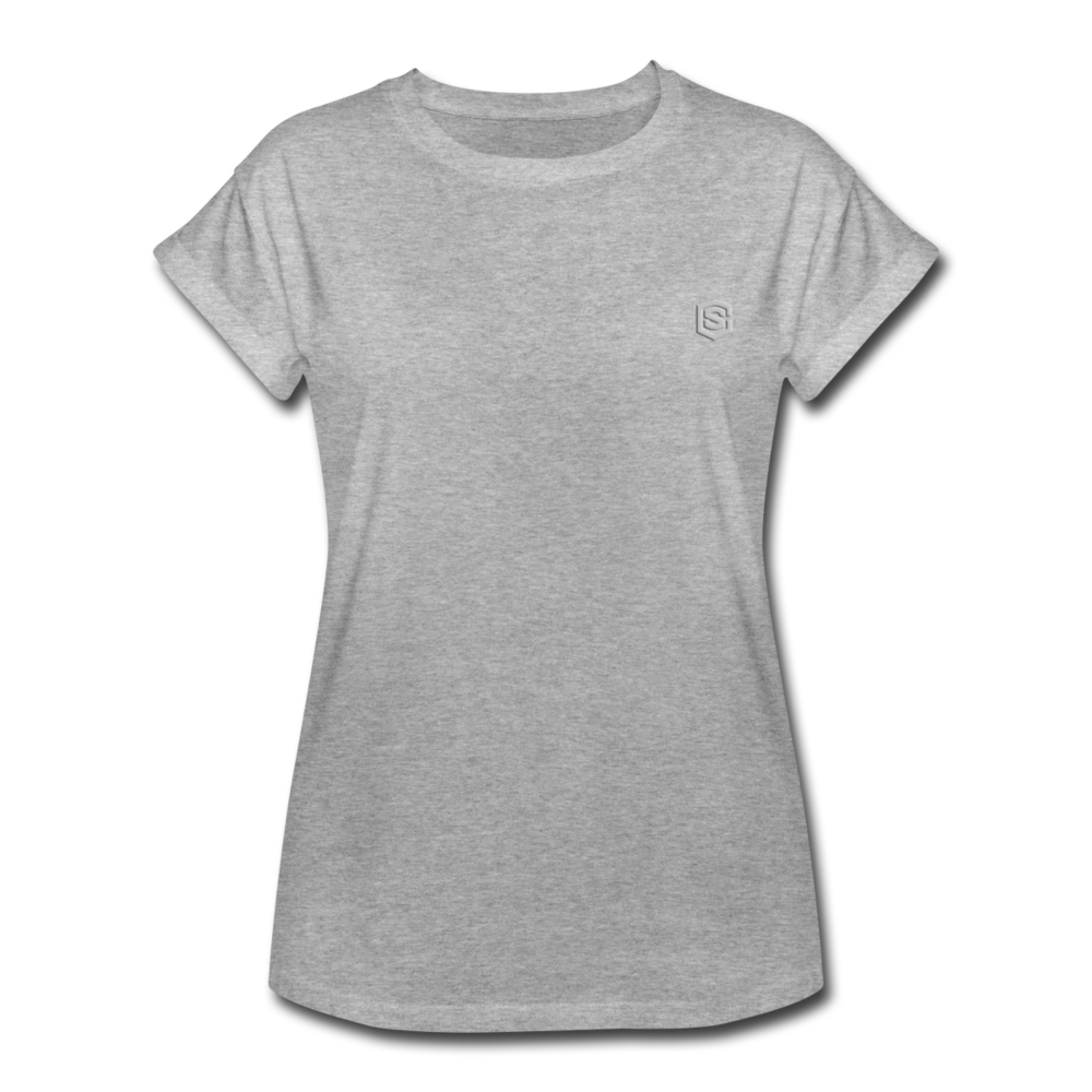 Women's Relaxed Fit T-Shirt   WITH SILIVER LOGO - heather gray