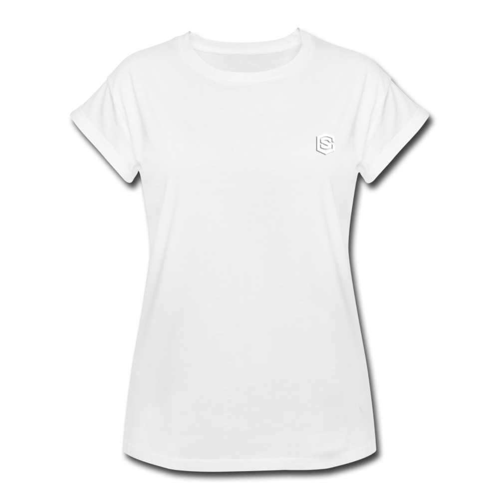 Women's Relaxed Fit T-Shirt   WITH WHITE LOGO - white