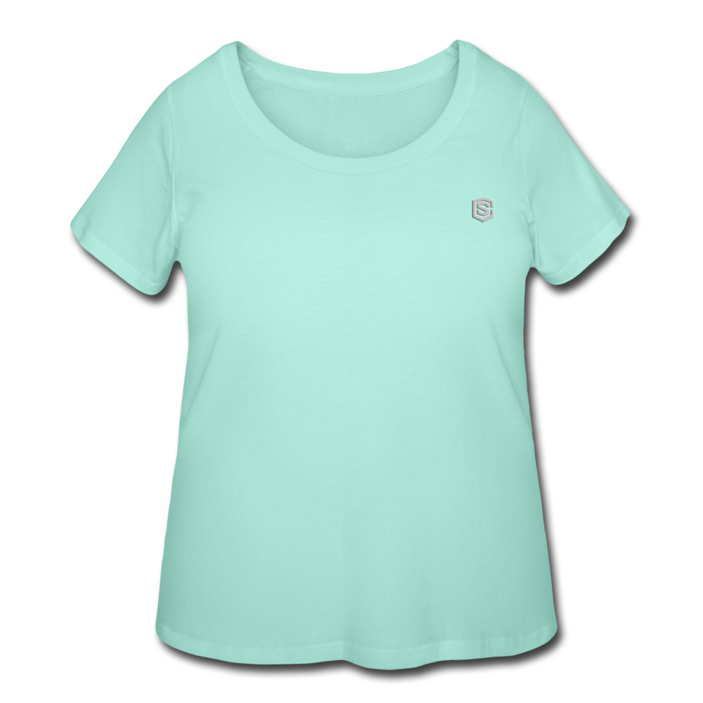 Women’s Curvy T-Shirt   WITH SILIVER LOGO - mint