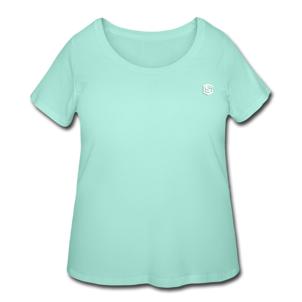 Women’s Curvy T-Shirt   WITH WHITE LOGO - mint
