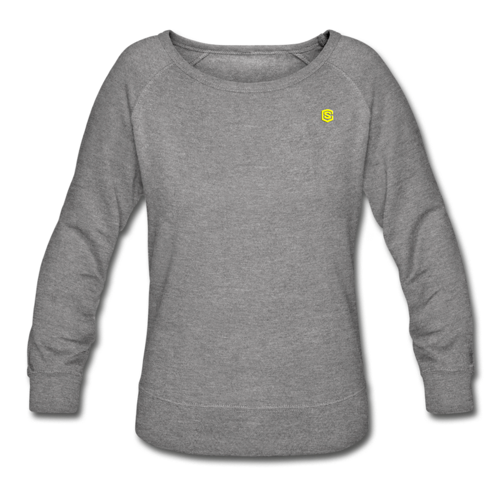 Women’s Crewneck Sweatshirt  WITH  YELLOW LOGO - heather gray