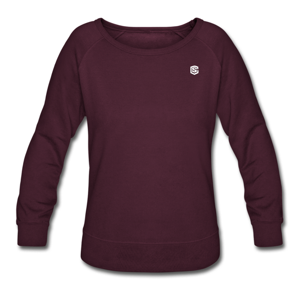 Women’s Crewneck Sweatshirt  WITH WHITE  LOGO - plum