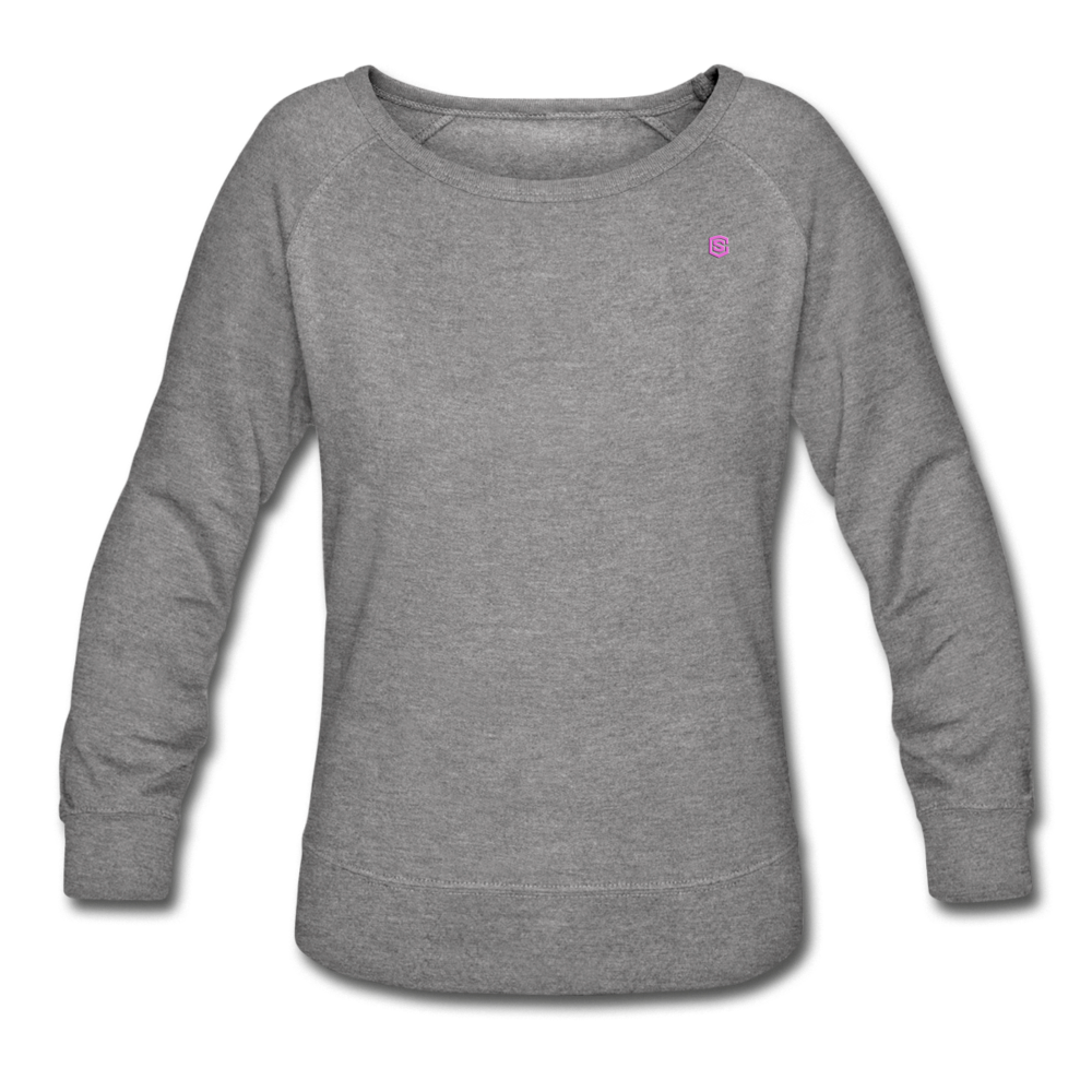 Women’s Crewneck Sweatshirt  WITH PINK  LOGO - heather gray