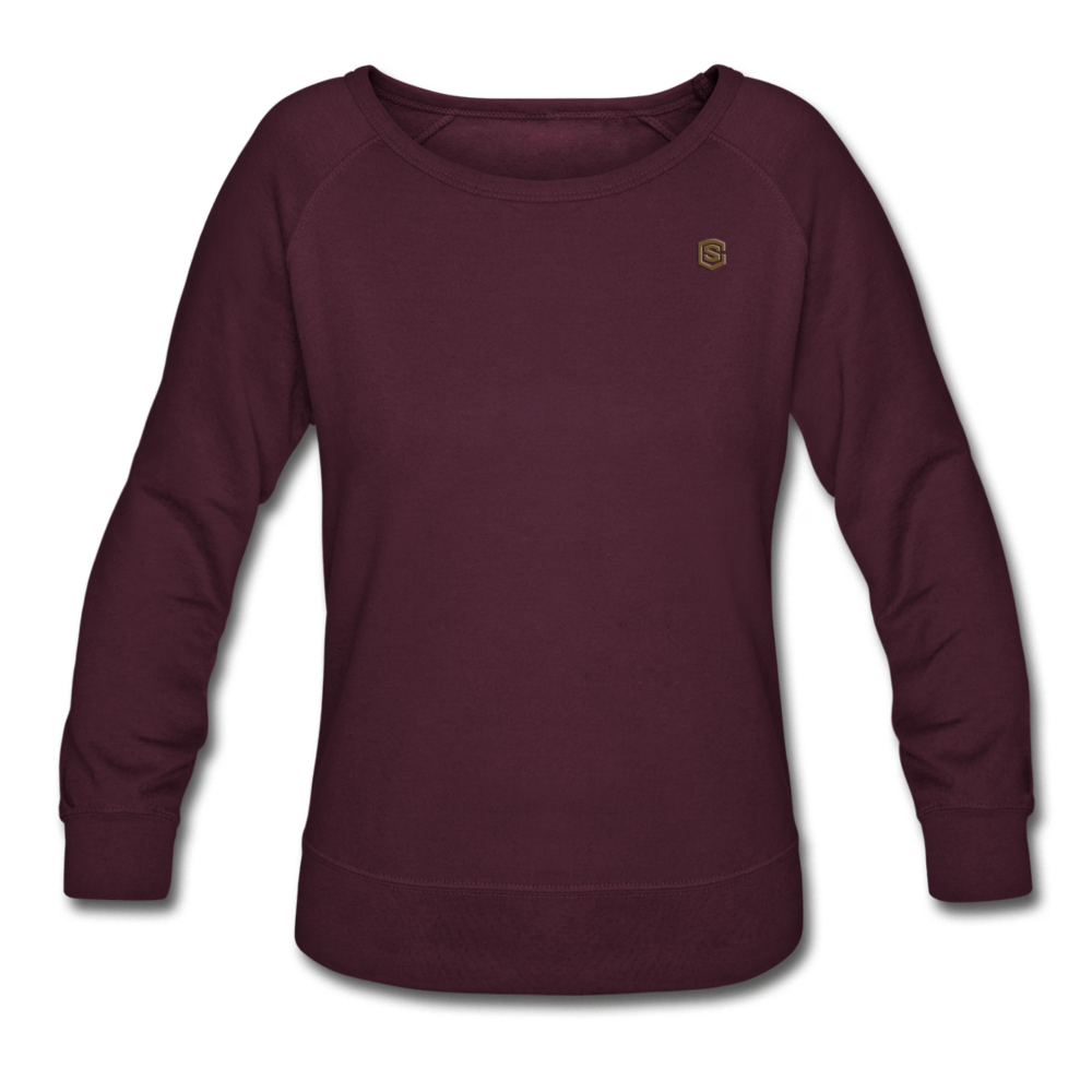 Women’s Crewneck Sweatshirt  WITH  BROWN LOGO - plum