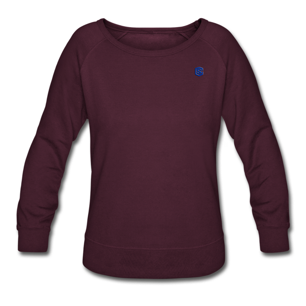 Women’s Crewneck Sweatshirt  WITH BLUE  LOGO - plum