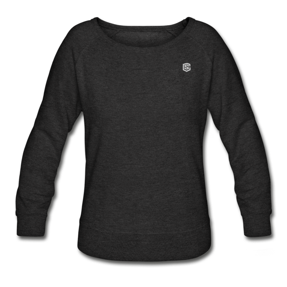 Women’s Crewneck Sweatshirt  WITH SILIVER  LOGO - heather black
