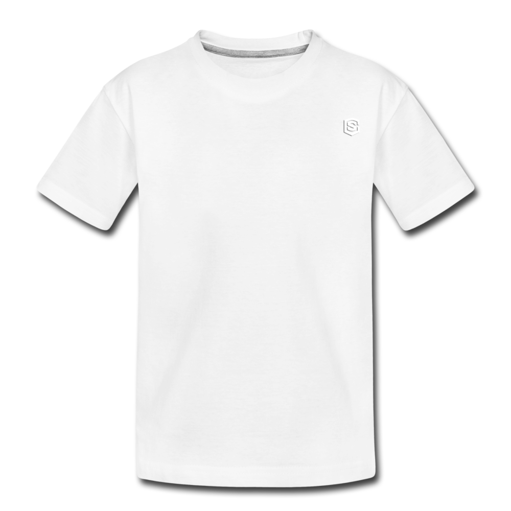 Kid’s Premium Organic T-Shirt WITH WHITE LOGO - white