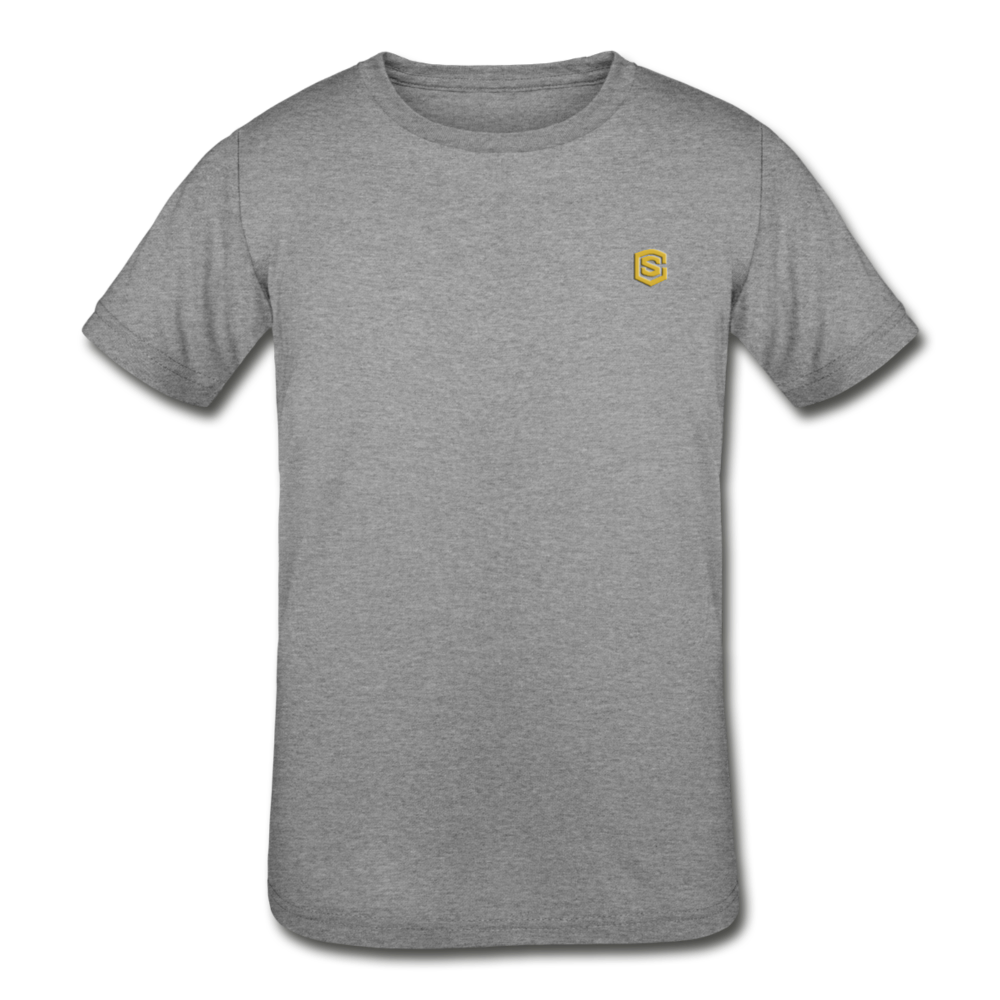 Kids' Tri-Blend T-Shirt WITH GOLD LOGO - heather gray