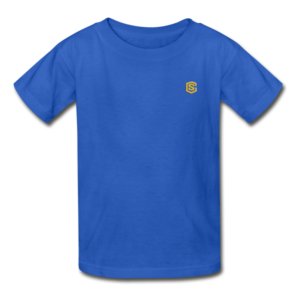 Gildan Ultra Cotton Youth T-Shirt WITH GOLD LOGO - royal blue