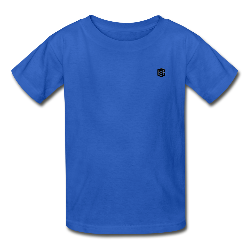 Gildan Ultra Cotton Youth T-Shirt WITH BLACK LOGO - royal blue
