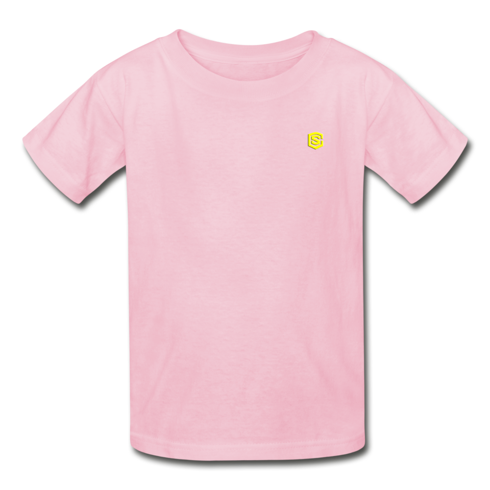 Gildan Ultra Cotton Youth T-Shirt WITH YELLOW LOGO - light pink