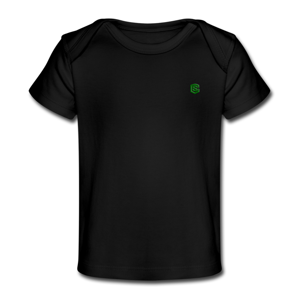 Organic Baby T-Shirt WITH GREN LOGO - black