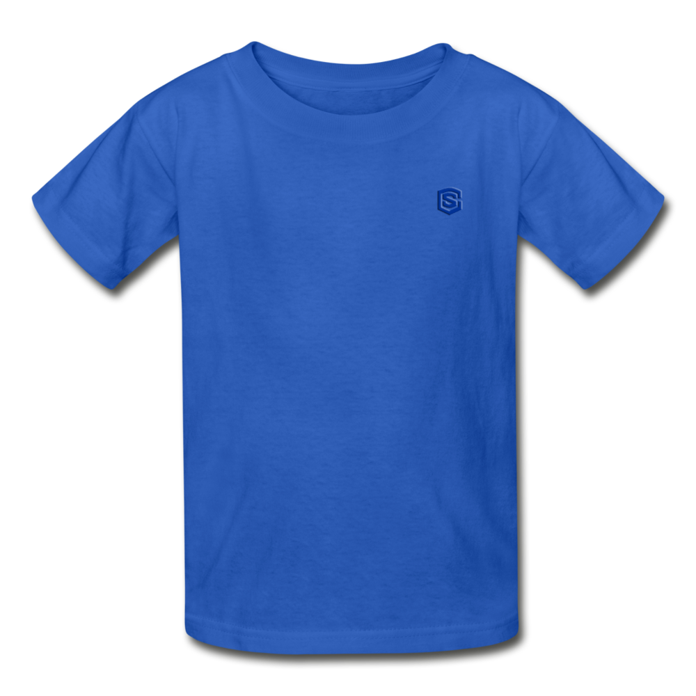 Gildan Ultra Cotton Youth T-Shirt WITH BLUE LOGO - royal blue