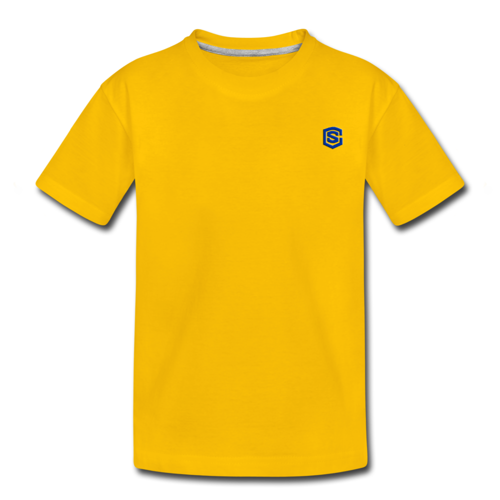 Toddler Premium T-Shirt WITH BLUE LOGO - sun yellow