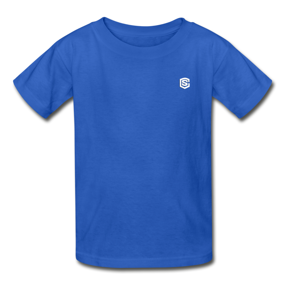 Gildan Ultra Cotton Youth T-Shirt WITH WHITE LOGO - royal blue