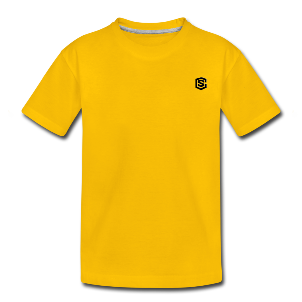 Toddler Premium T-Shirt WITH BLACK LOGO - sun yellow