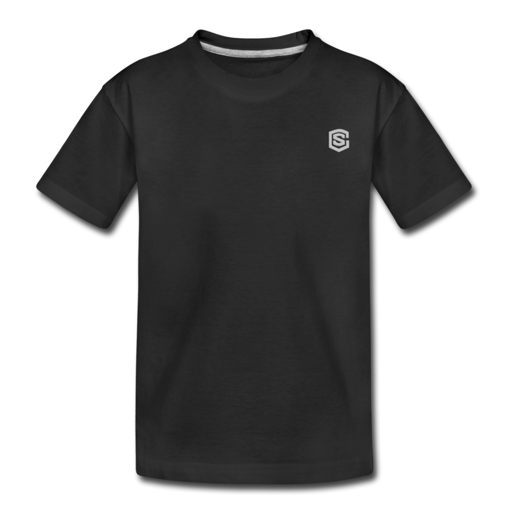 Toddler Premium T-Shirt WITH SILIVER LOGO - black