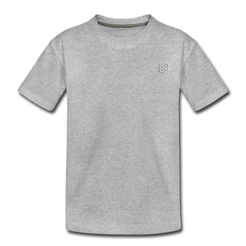 Toddler Premium T-Shirt WITH SILIVER LOGO - heather gray