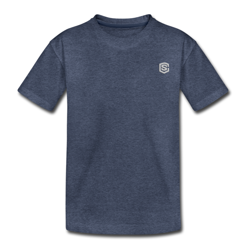 Toddler Premium T-Shirt WITH SILIVER LOGO - heather blue