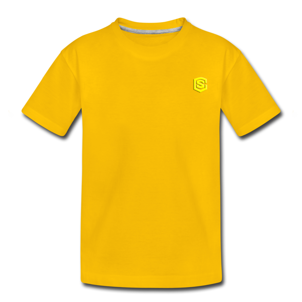 Toddler Premium T-Shirt WITH YELLOW LOGO - sun yellow