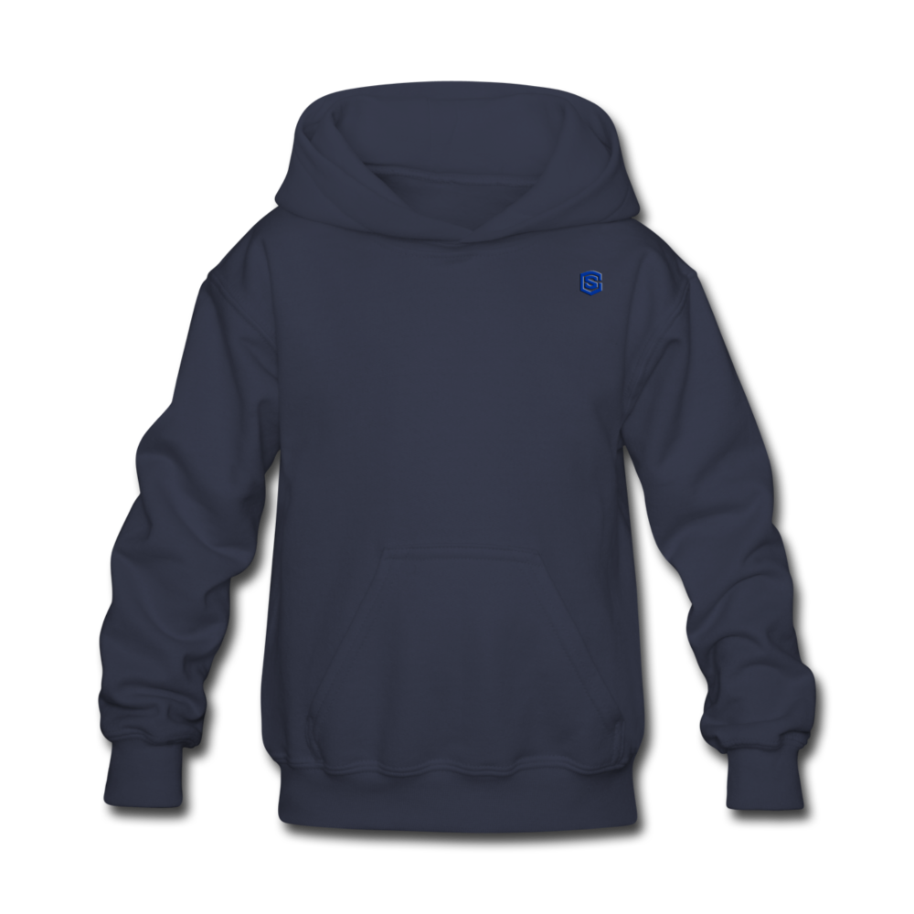 Kids' Hoodie WITH BLUE LOGO - navy