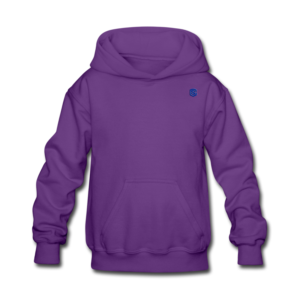 Kids' Hoodie WITH BLUE LOGO - purple