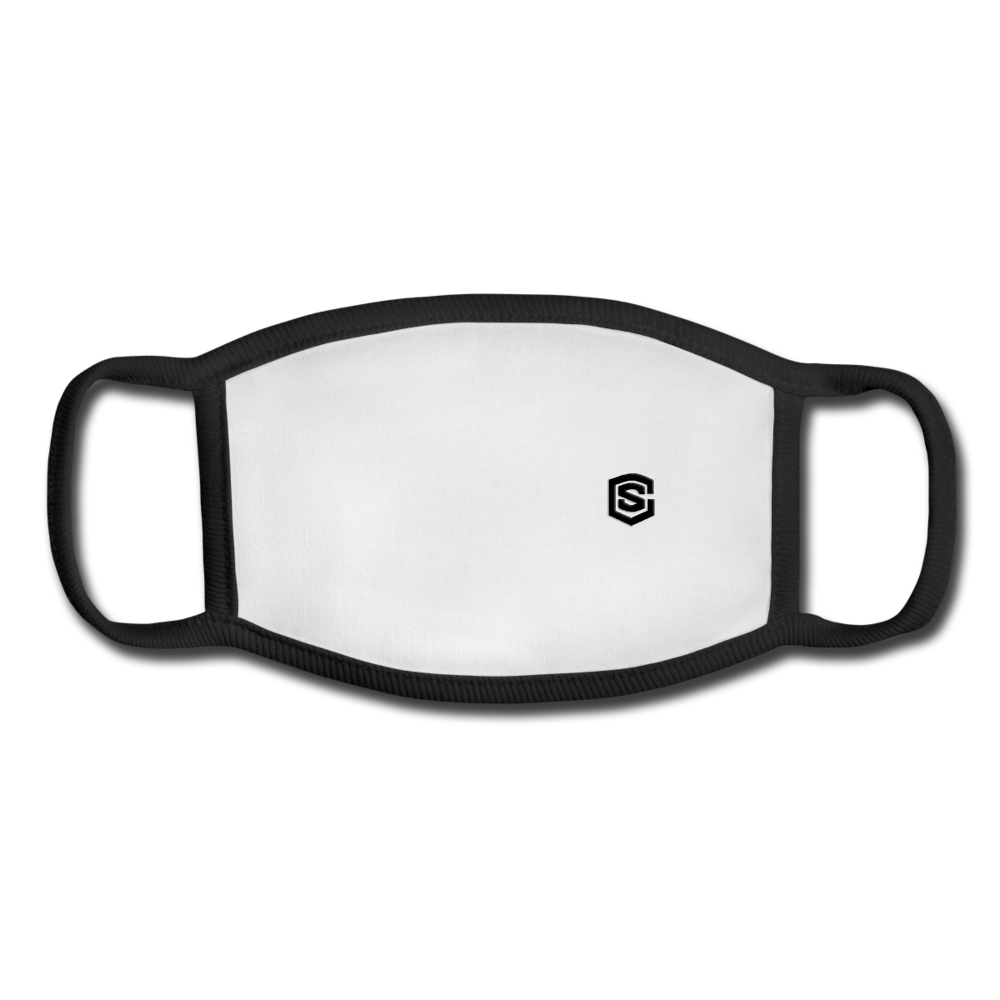 Youth Face Mask WITH BLACK LOGO - white/black