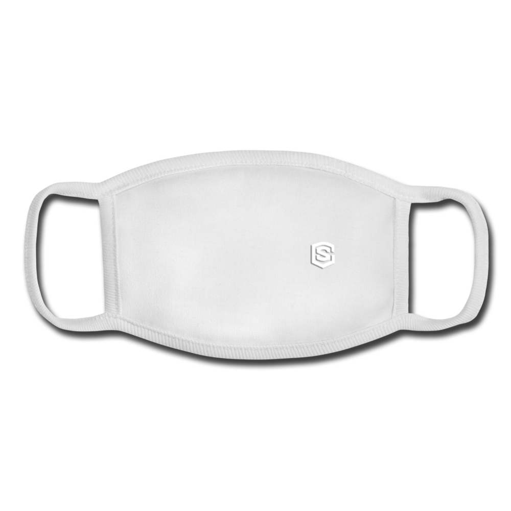 Youth Face Mask WITH WHITE LOGO - white/white