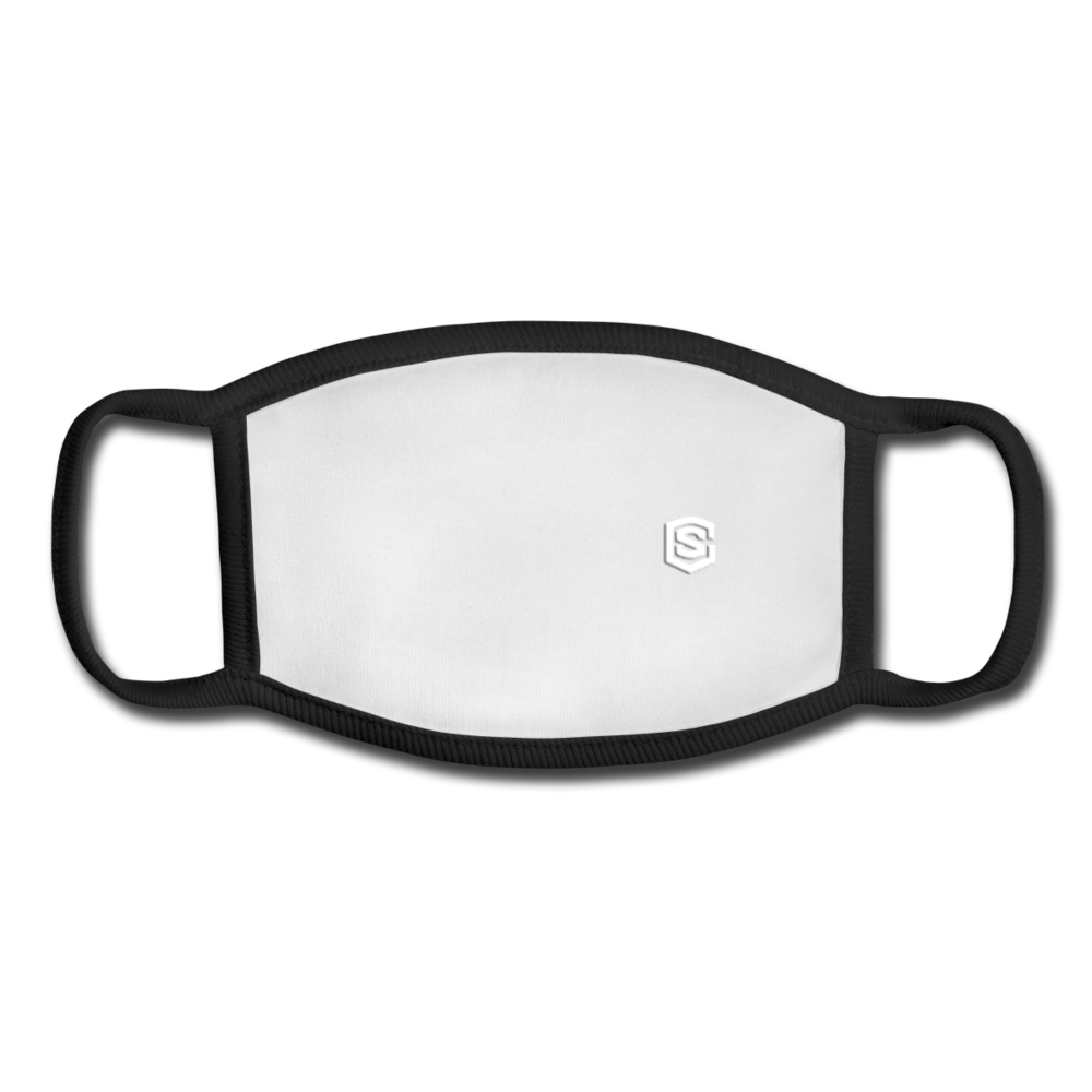Youth Face Mask WITH WHITE LOGO - white/black
