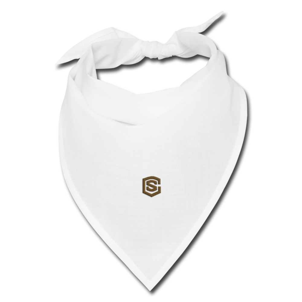 Bandana WITH BROWN LOGO - white