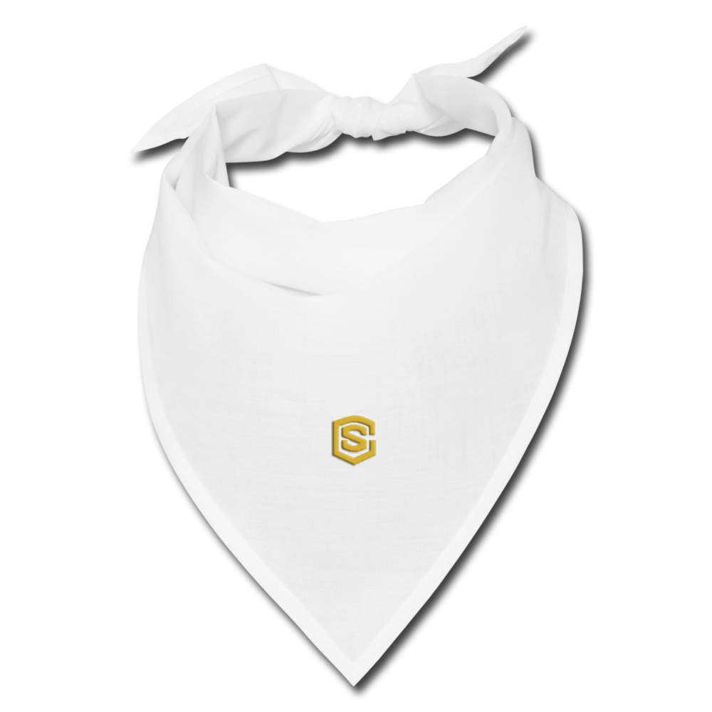 Bandana WITH GOLD LOGO - white