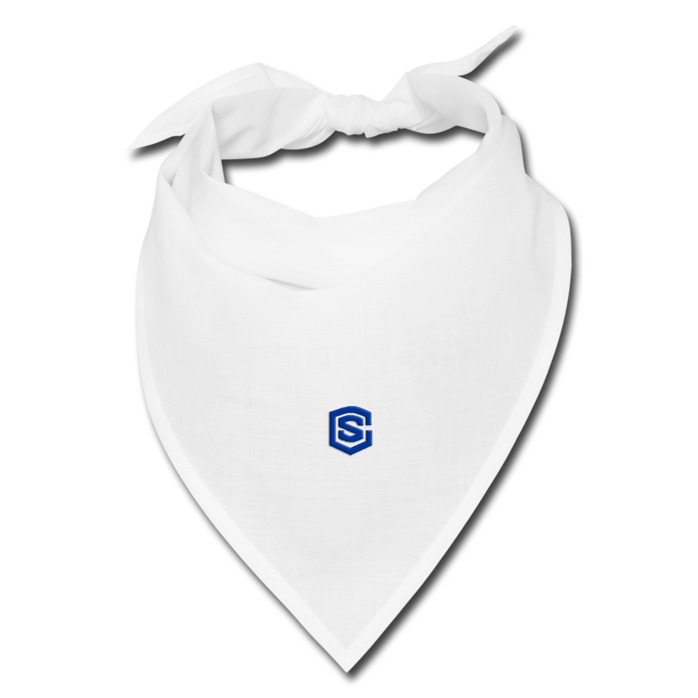 Bandana WITH BLUE LOGO - white